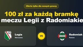 100 zł za każdego gola w meczu Legia - Radomiak! Nic tylko liczyć bramki!