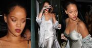 Rihanna imprezuje w srebrnej halce