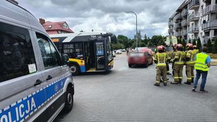Kolizja na Strzeleckiej. Kierowca autobusu nie ustąpił pierwszeństwa
