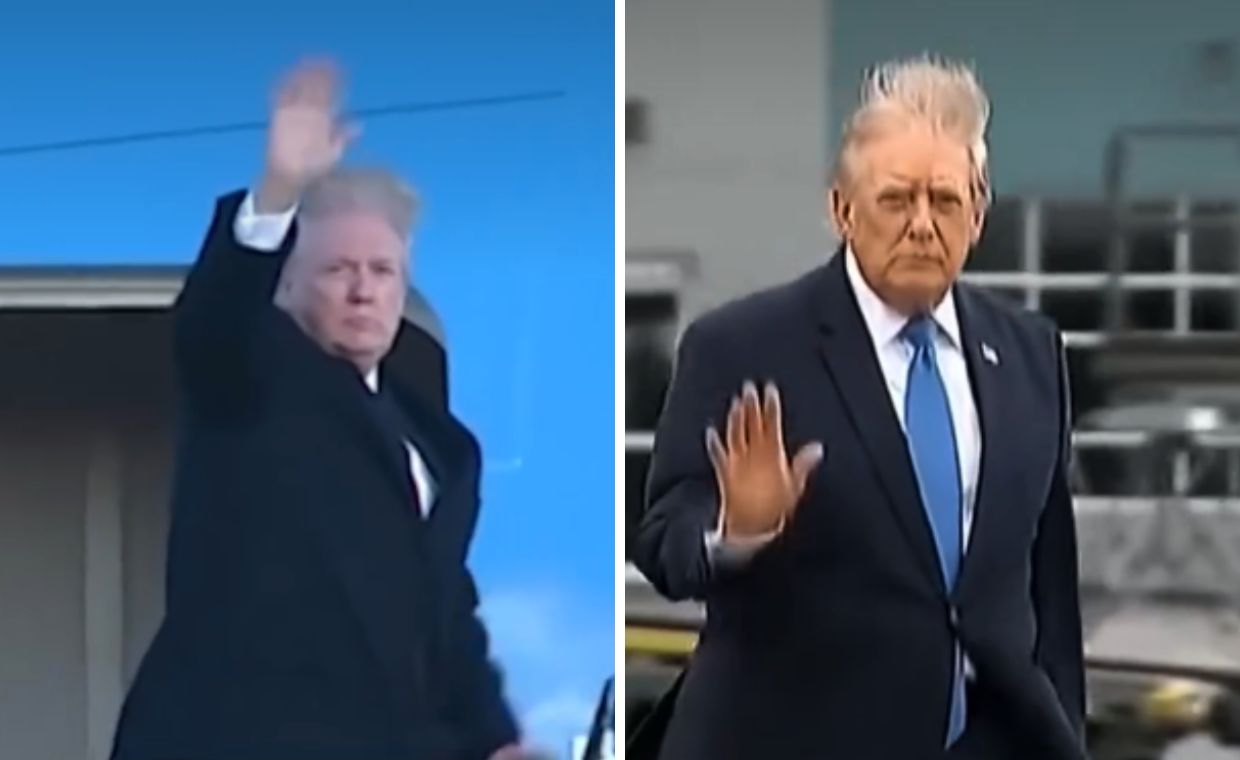 Wiatr zniszczył fryzurę Trumpa. Nagranie stało się viralem