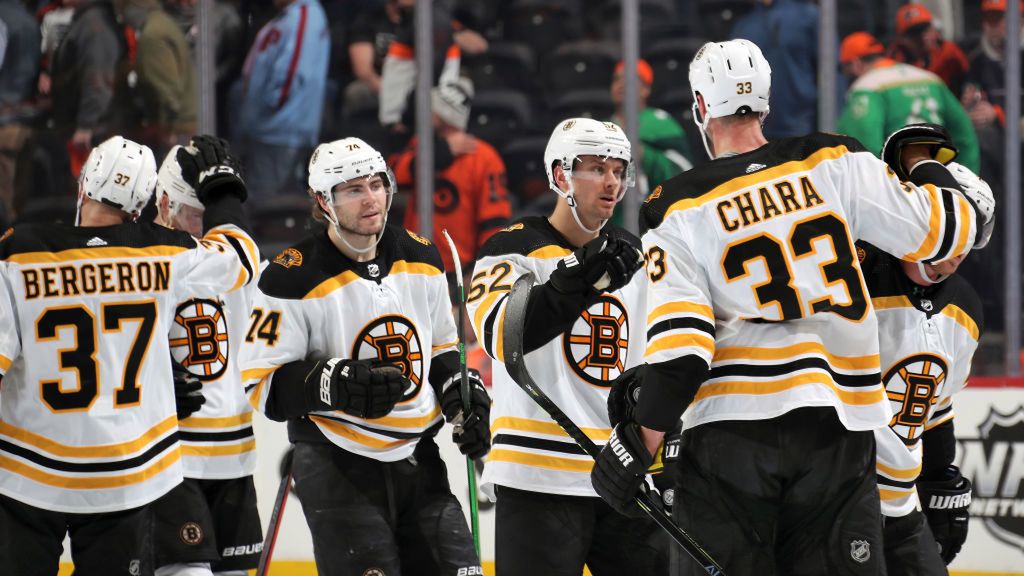 Zdjęcie okładkowe artykułu: Getty Images / Len Redkoles/NHLI / Na zdjęciu: hokeiści Boston Bruins
