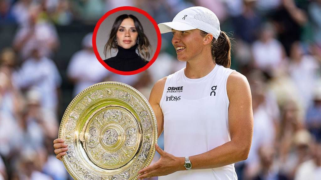 Getty Images / Frey/TPN / Na zdjęciu: Iga Świątek, w kółeczku Victoria Beckham