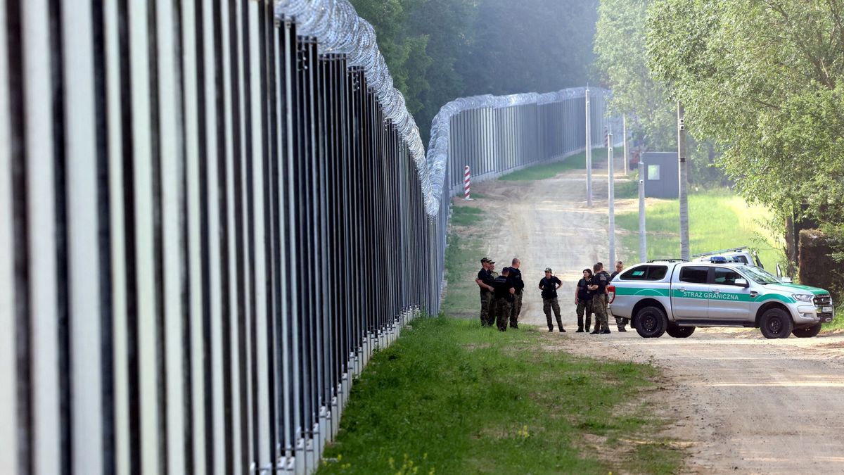 Zapora na granicy polsko-białoruskiej