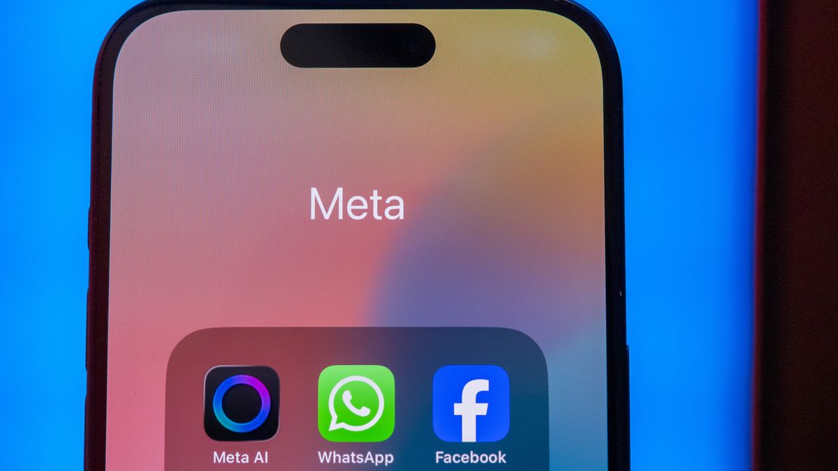 App icons for Meta Platforms Inc. including, Meta AI, WhatsApp and Facebook, left to right, on a smartphone arranged in London, UK, on Thursday, Dec. 4, 2025. Meta Platforms Inc. risks a temporary European Union ban on the rollout of new policies over how its AI features in WhatsApp, after being hit by the latest probe into Big Tech's alleged dominance on the continent. Photographer: Betty Laura Zapata/Bloomberg via Getty Images