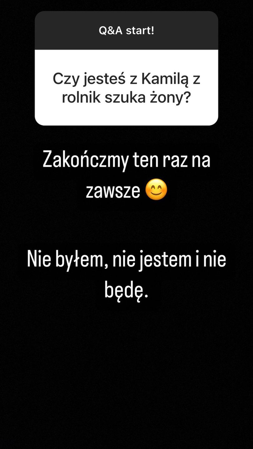 Stanisław z "Rolnika" o rzekomym związku z Kamilą Boś