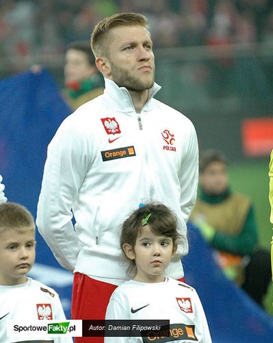 Jakub Błaszczykowski z orzełkiem na piersi