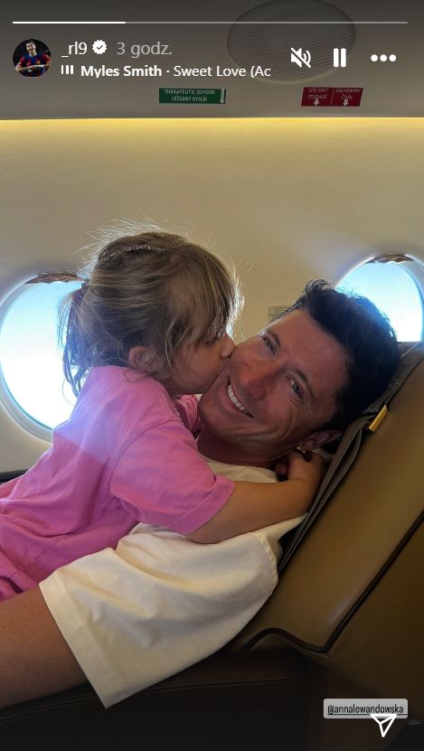 Robert Lewandowski z córką