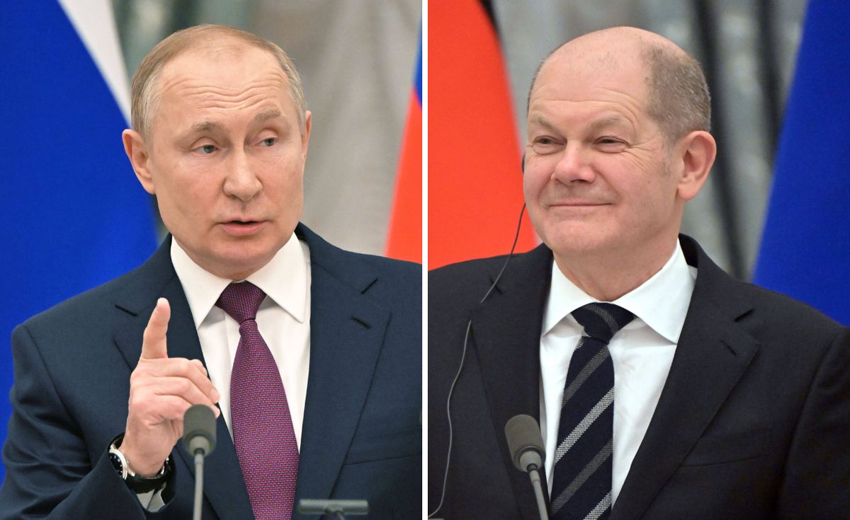 Olaf Scholz 15 lutego 2022 r. - dziewięć dni przed atakiem na Ukrainę - złożył wizytę w Moskwie