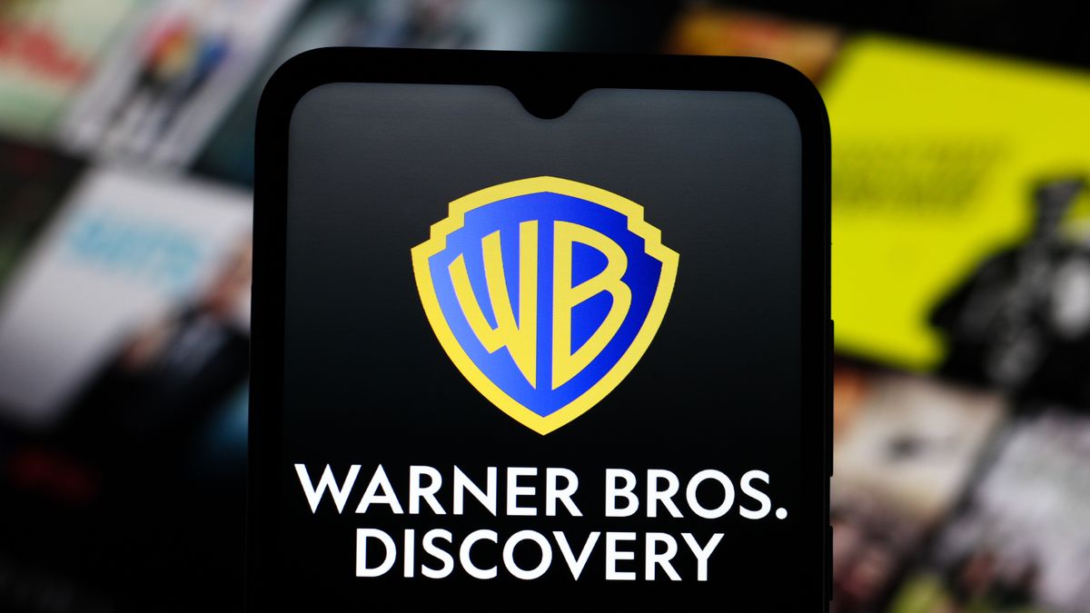 CANADA - 2025/09/15: In this photo illustration, the Warner Bros Discovery logo is seen displayed on a smartphone screen. (Photo Illustration by Thomas Fuller/SOPA Images/LightRocket via Getty Images)