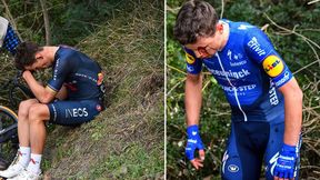 Krew na twarzy rywala. Michał Kwiatkowski uczestniczył w poważnej kraksie! (foto)