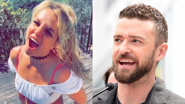 Wyćwiczona Britney Spears wiruje w rytm piosenki Justina Timberlake'a i prawi mu komplementy: "Jest GENIUSZEM" (WIDEO)