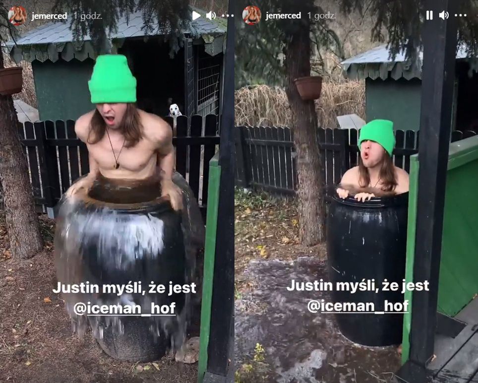 Justin Kirschner morsuje w beczce