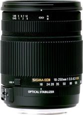 Superzoom Sigma 18-250 mm f/3,5-6,3 1