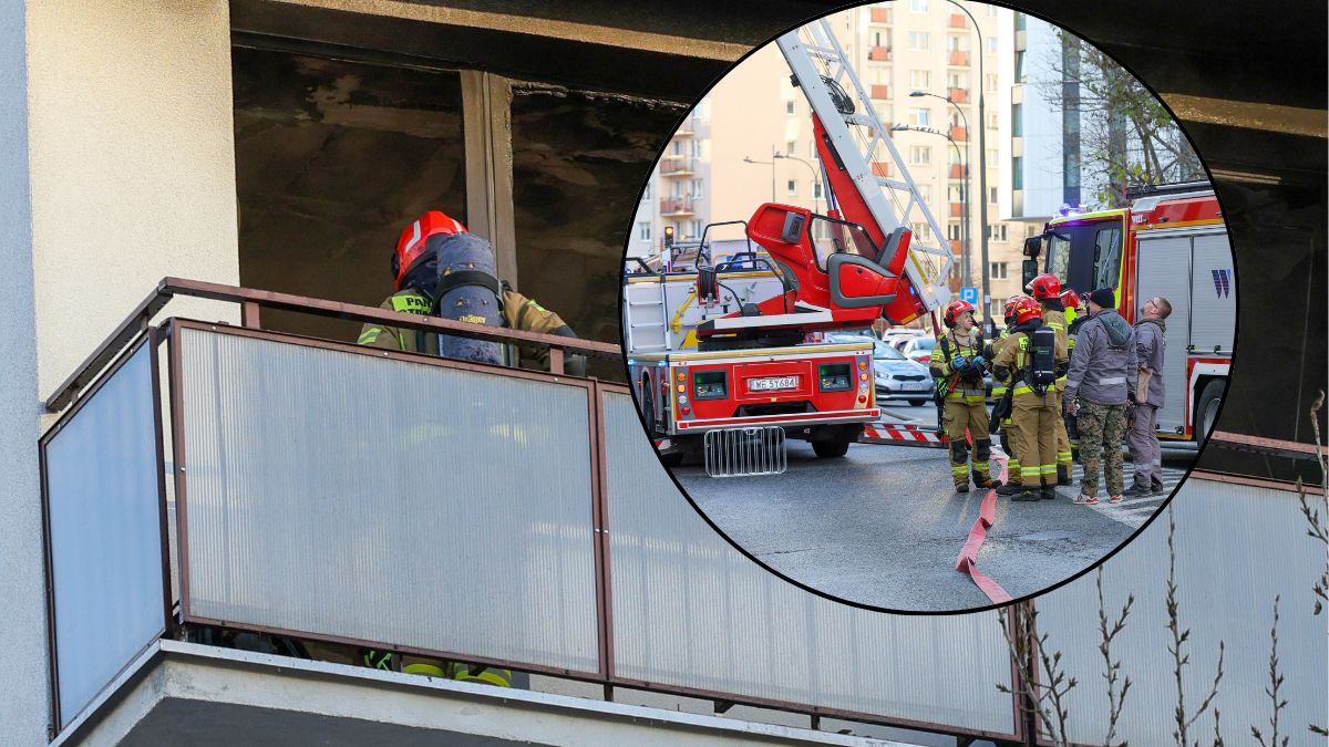 Pożar na Złotej w Warszawie