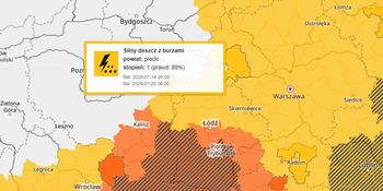 Ostrzeżenie pogodowe. W nocy możliwe silne burze, ulewy i grad!