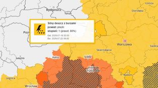 Ostrzeżenie pogodowe. W nocy możliwe silne burze, ulewy i grad!