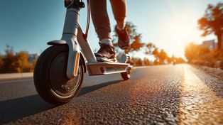 Kęty: Niebezpieczny wypadek. Na ul. Cmentarnej mężczyzna kierujący hulajnogą elektryczną zaczepił o kable wiszące nad drogą