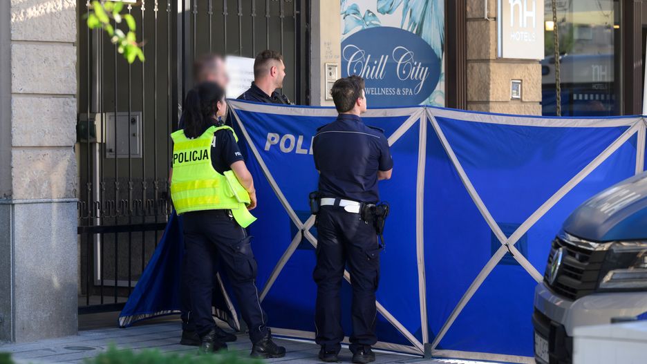 Policja na miejscu zdarzenia