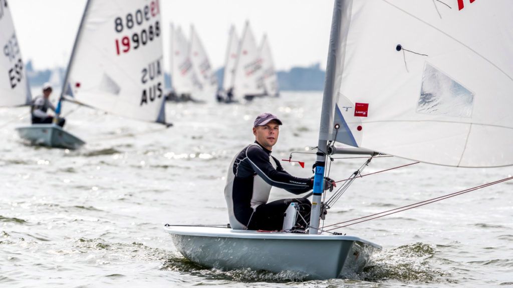 Marcin Rudawski w klasie Laser Radial