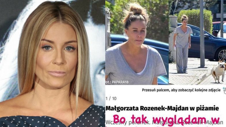 Małgorzata Rozenek z DYSTANSEM komentuje zdjęcia paparazzi w dezabilu: "Tak wyglądam w spodniach Radzia"