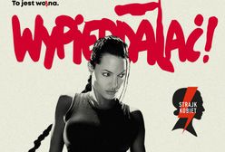 Jolie "dołącza" do protestu kobiet. Wulgarny plakat robi furorę