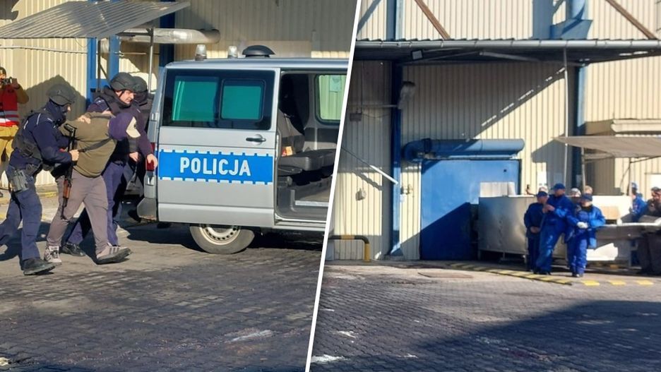 Ćwiczenia służb na terenie firmy Scandic–Food w Lipsku