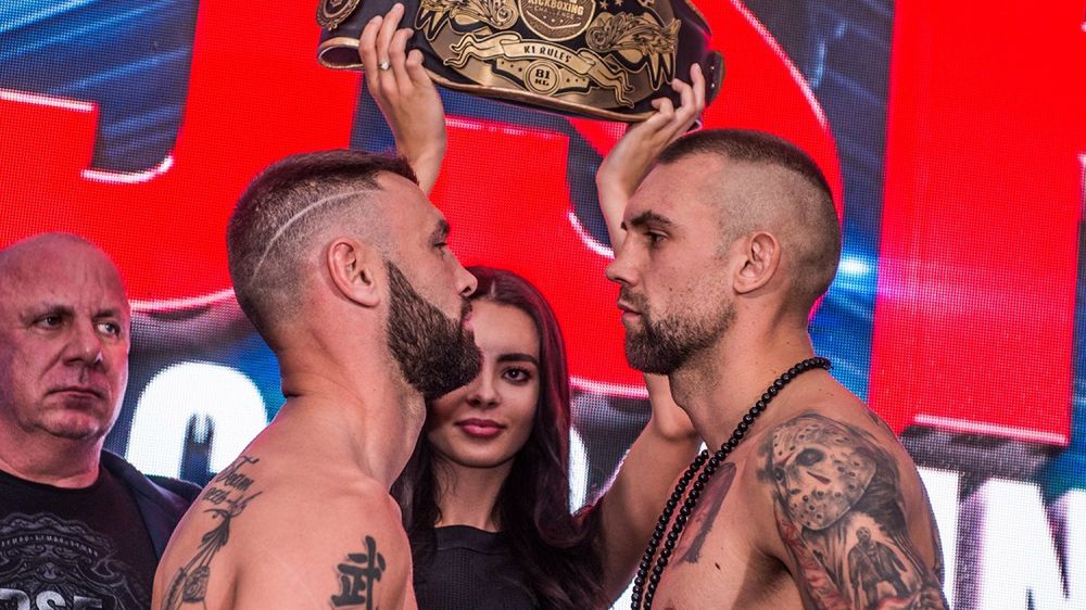 Materiały prasowe / DSF Kickboxing Challenge / Na zdjęciu: Yohan Lidon i Kamil Jenel przed DSF 21