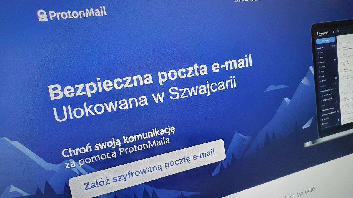 Strona internetowa ProtonMaila