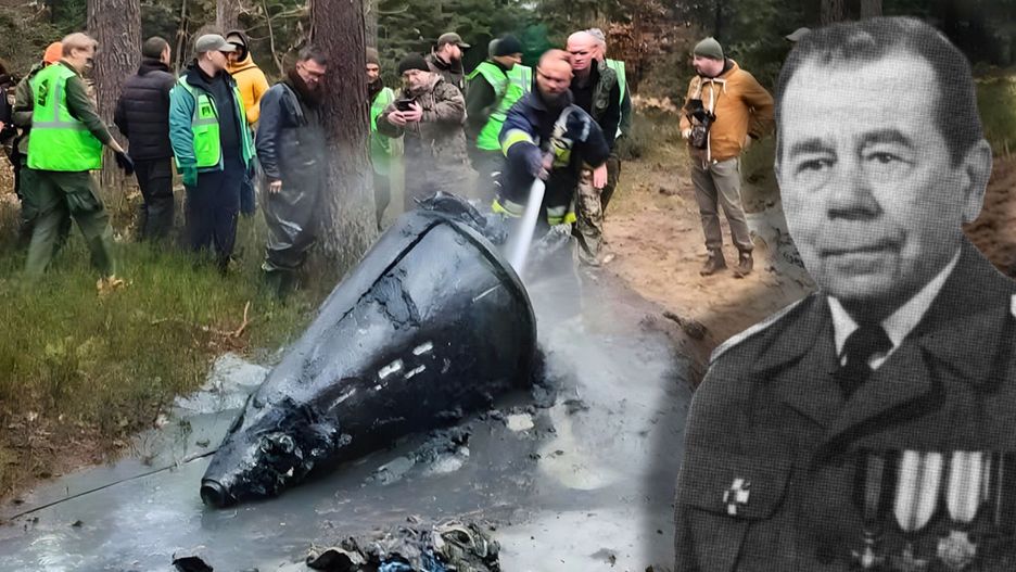 Zdjęcia: Brygida Rusin i fotografie archiwalne Parku Blizna. Na zdjęciu głównym: wydobycie rakiety V-2 oraz Aleksander Rusin. 