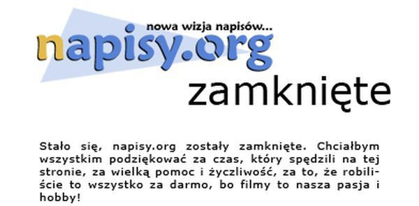 Prokuratura umorzyła śledztwo przeciwko stronie napisy.org