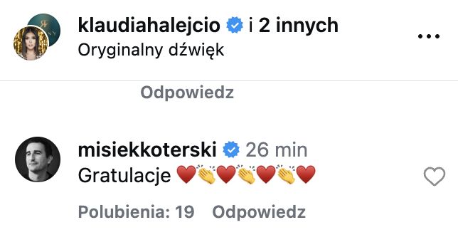 Michał Koterski pogratulował Halejcio