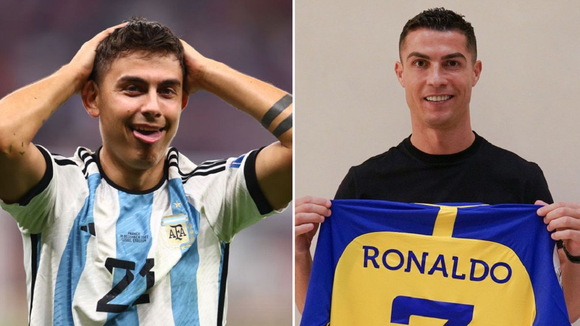 Getty Images / Chris Brunskill / Materiały prasowe / Al-Nassr / Paulo Dybala i Cristiano Ronaldo