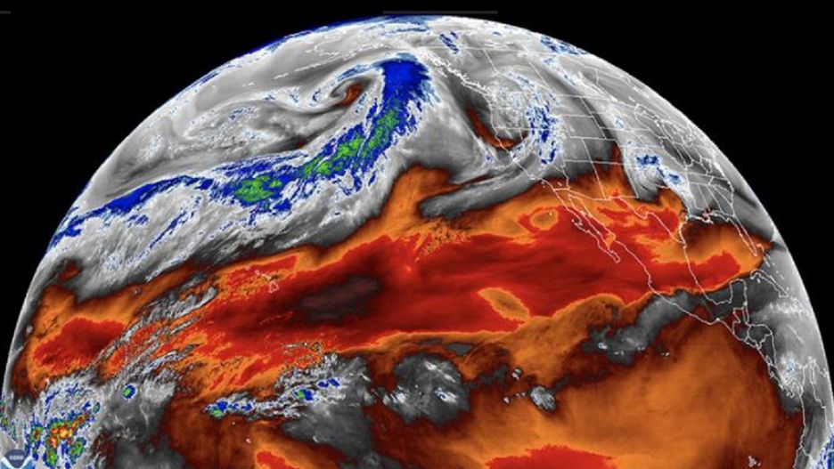 NASA: Mapa tropikalnej pary wodnej