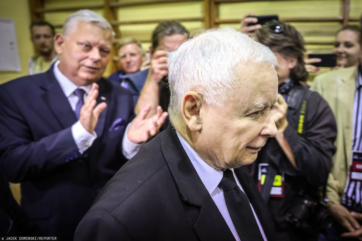 Jarosław Kaczyński na spotkaniu w Grójcu