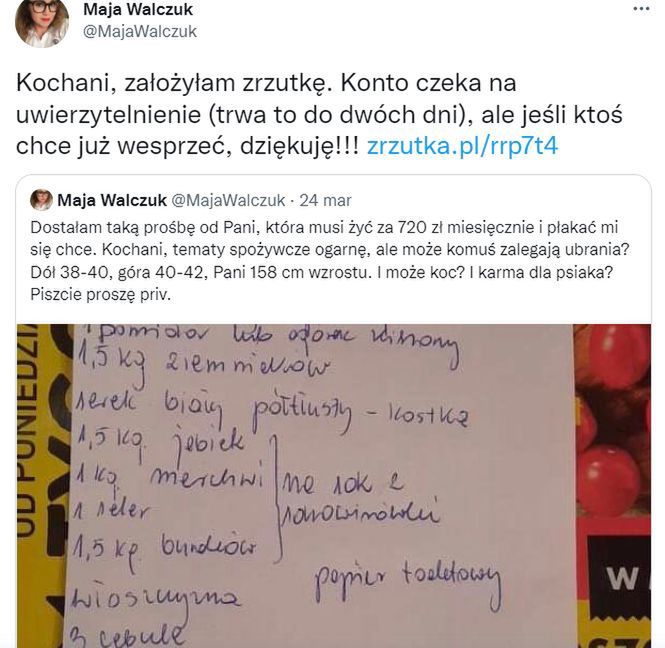 Maja Walczuk i jej podejrzana zbiórka