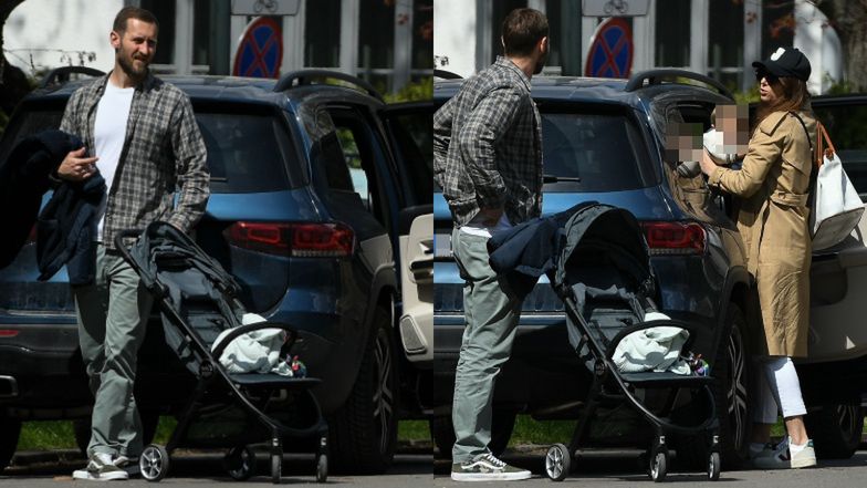 Anna Czartoryska z mężem i synkiem