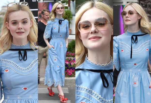 19-letnia Elle Fanning spaceruje po Cannes