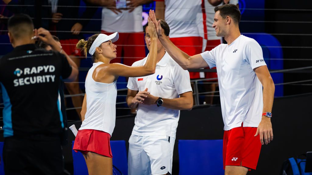 Getty Images / Robert Prange / Na zdjęciu: Magda Linette i Hubert Hurkacz