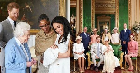 Powściągliwa rodzina królewska świętuje pierwsze urodziny syna Harry'ego i Meghan (ZDJĘCIA)
