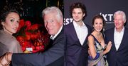 Richard Gere pozuje u boku młodszej o 34 lata żony i najstarszego syna