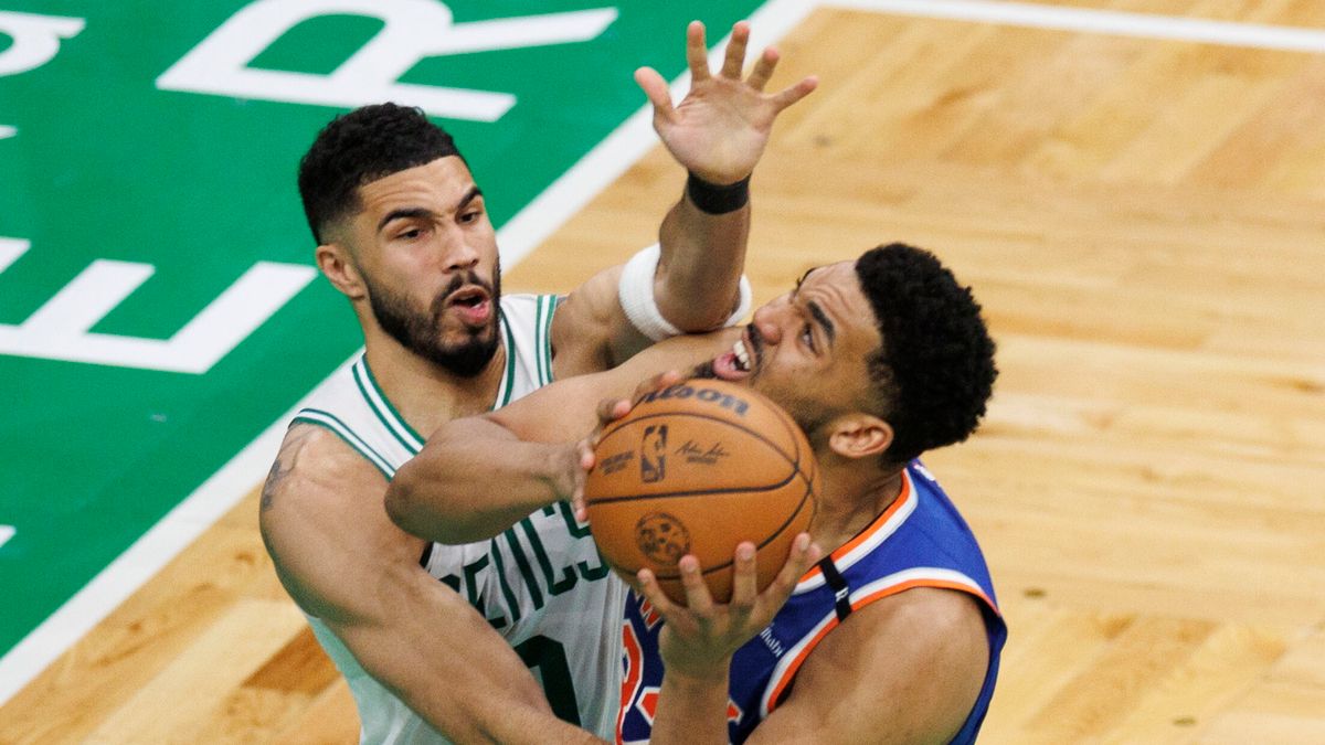 PAP/EPA / Na zdjęciu: Boston Celtics - New York Knicks