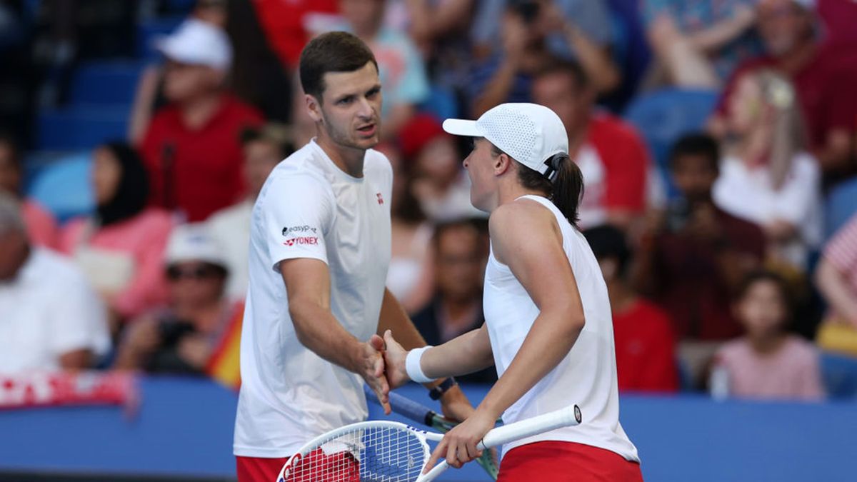 Getty Images / Will Russell / Na zdjęciu: Hubert Hurkacz i Iga Świątek