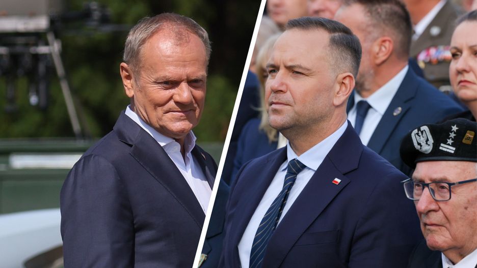 Donald Tusk i Karol Nawrocki