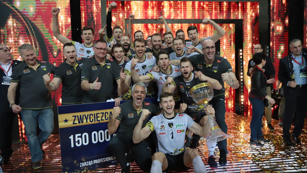 WP SportoweFakty / Tomasz Kudala / Na zdjęciu: Trefl Gdańsk, zwycięzcy Pucharu Polski Mężczyzn 2018