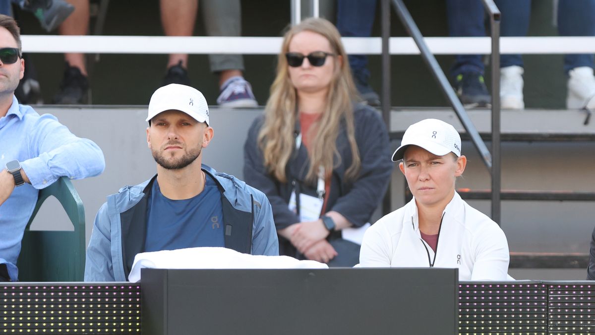 WP SportoweFakty / Anna Klepaczko / Maciej Ryszczuk i Daria Abramowicz w boksie Igi Świątek