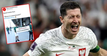 Tak Saudyjczycy szydzili z Lewandowskiego. Spójrzcie na transparent