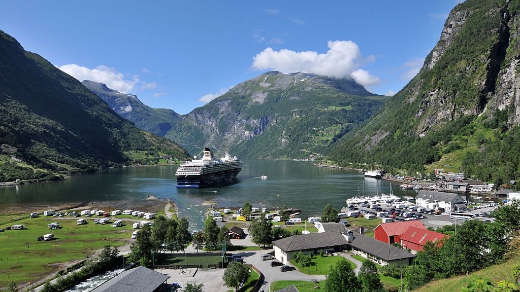 Norway - Cruise liner in the harbour of the Geirangerfjord
(GERMANY OUT) Norway - Cruise liner in the harbour of the Geirangerfjord  (Photo by Schöning/ullstein bild via Getty Images)
ullstein bild
Gebirge, dl-x, traffic, Verkehr, navigation, shipping, Schifffahrt, boat, ship, Boot, Schiff, cruiseliner, Passagierdampfer, landscape, scenery, countryside, Landschaft, bkst, ullsteinenglish, coloured, colour, colored, color, farbig, farbe, c21, XXI, c21st, century, 21st, jhr, jh, einundzwanzig, einundzwanzigstes, 21, jahrhundert, geography, views, view, travel, reisefotografie, ansichten, ansicht, geo, geografie, geographie, nature, natur, Europe, Scandinavia, Skandinavien, Europa, range, mountain
