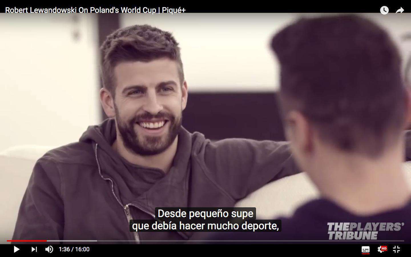 Gerard Pique przeprowadził wywiad z Robertem Lewandowskim