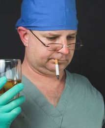 Pijany lekarz na dyżurze w szpitalu
