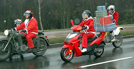 Mikołaje na motorach